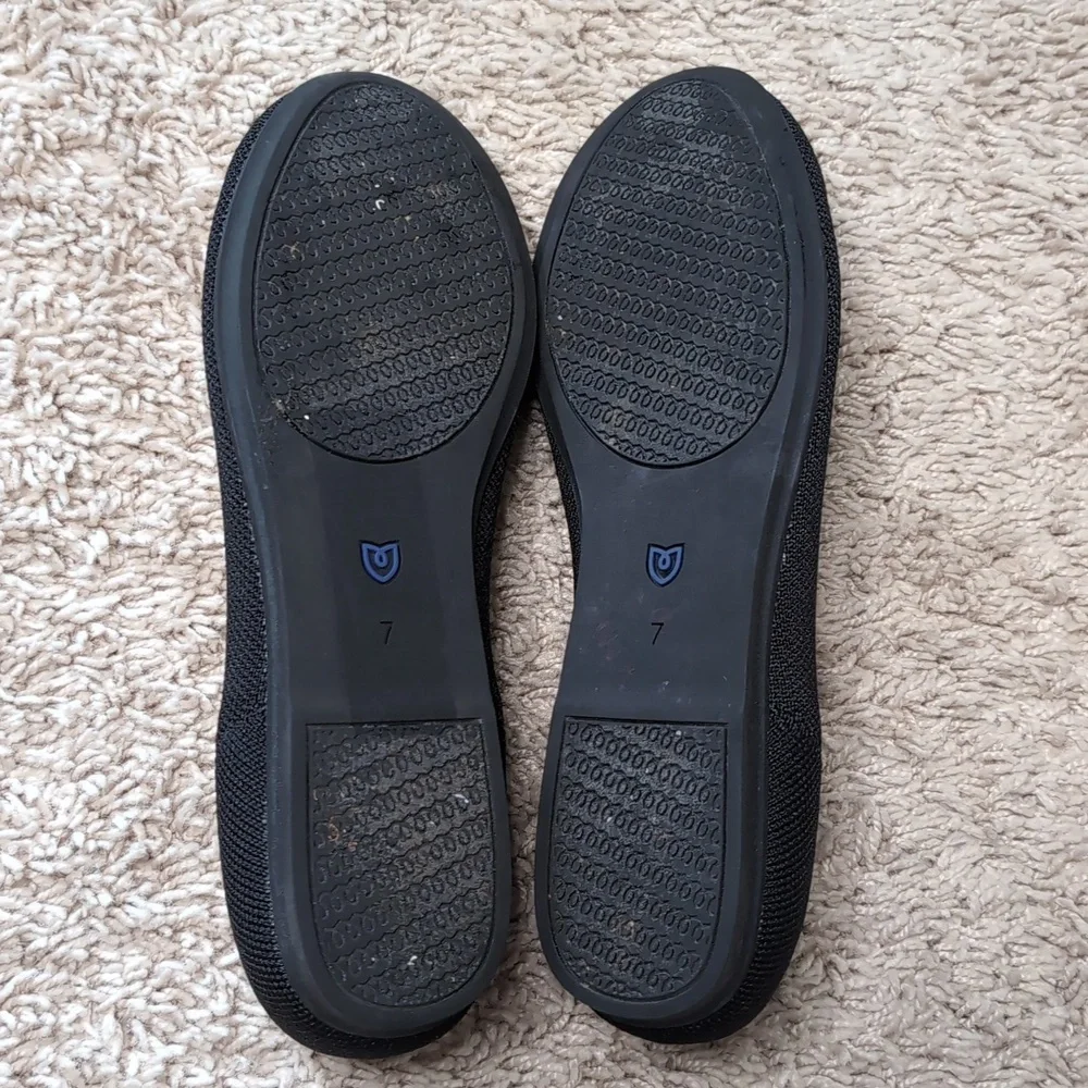 Rothy's The Flat In Black Solid Size 7